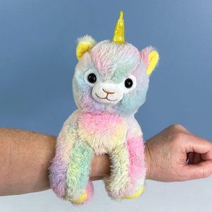 RARE Unicorn Llama Llamacorn‎ Double Slap Bracelet 10" Plush Stuffed Animal Toy